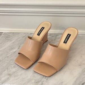 Nine West Beige Women's Mules